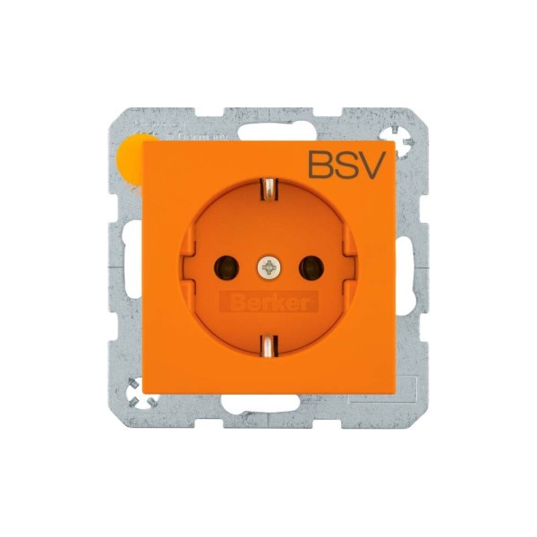 Berker 47431917 Steckdose SCHUKO mit Aufdruck "BSV" S.1/B.3/B.7 orange matt