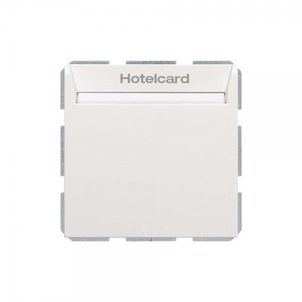 Berker 16409909 Relais-Schalter mit Zentralstück für Hotelcard S.1/B.3/B.7 polarweiß matt