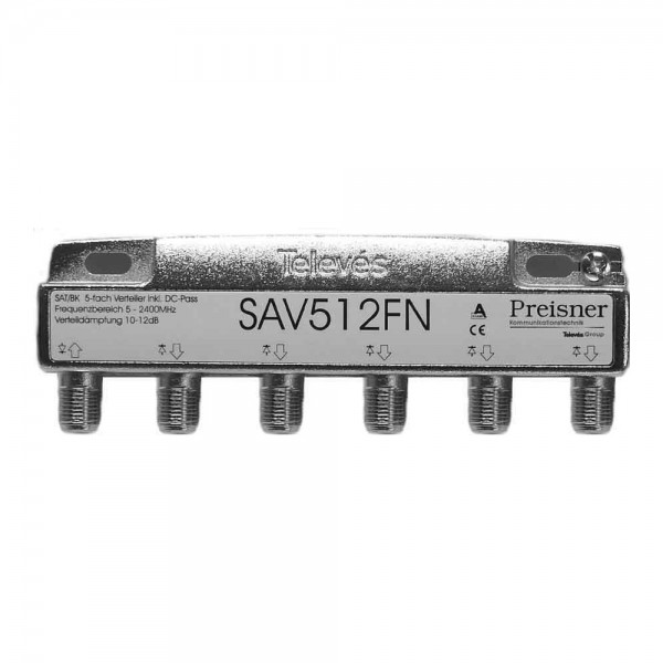 Televes SAV512FN Verteiler 5-fach 12dB 5-2400Mhz