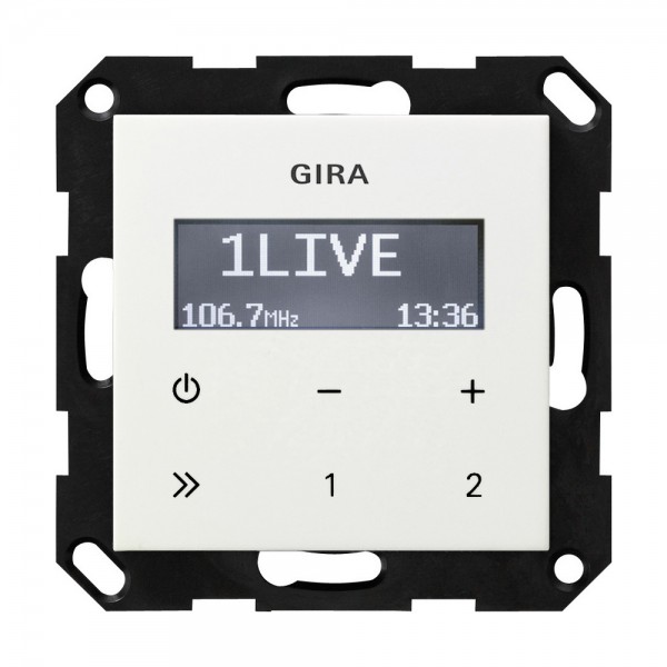 Gira 228403 Unterputz-Radio RDS System 55 Reinweiß glänzend