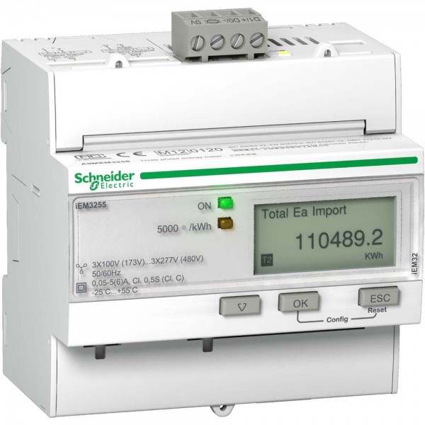 Schneider Electric A9MEM3255 Energiezähler IEM3255 3P+N 5A Modbus Mid