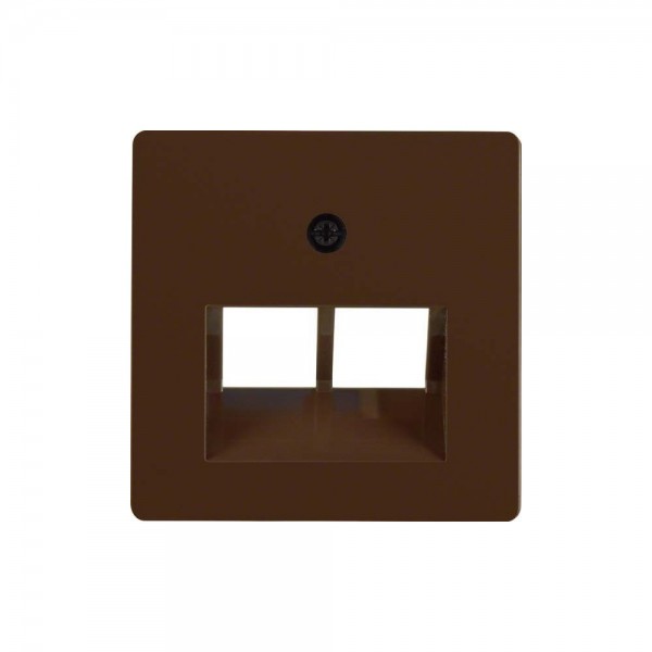 Berker 146901 Zentralplatte für UAE Steckdosen 2-fach braun glänzend